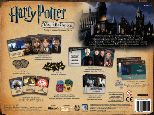 Harry Potter: Boj o Bradavice - přehled obsahu balení hry