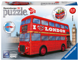3D puzzle s motivem londýnského autobusu doubledecker